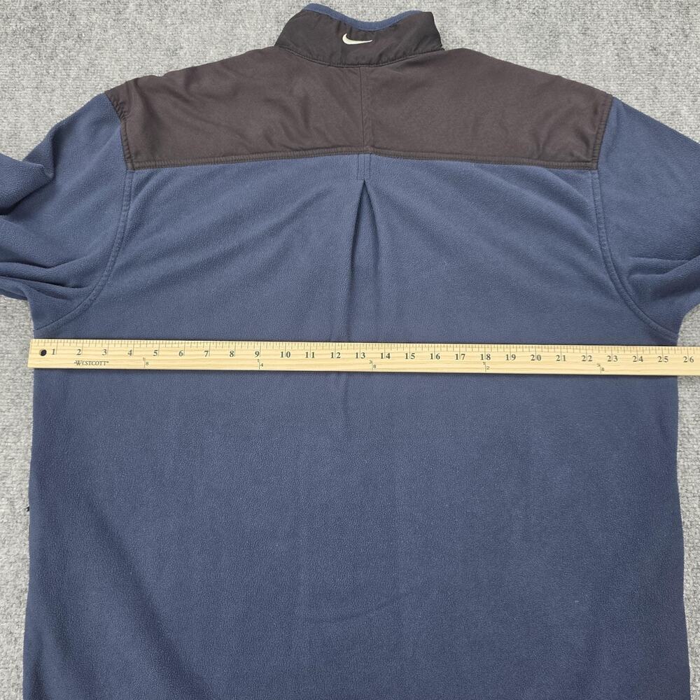 Nike Golf Jacket Mens Large Blue Therma-FIT 1/4 Zip Fleece Pullover Vintage Y2K - Picture 5 of 16